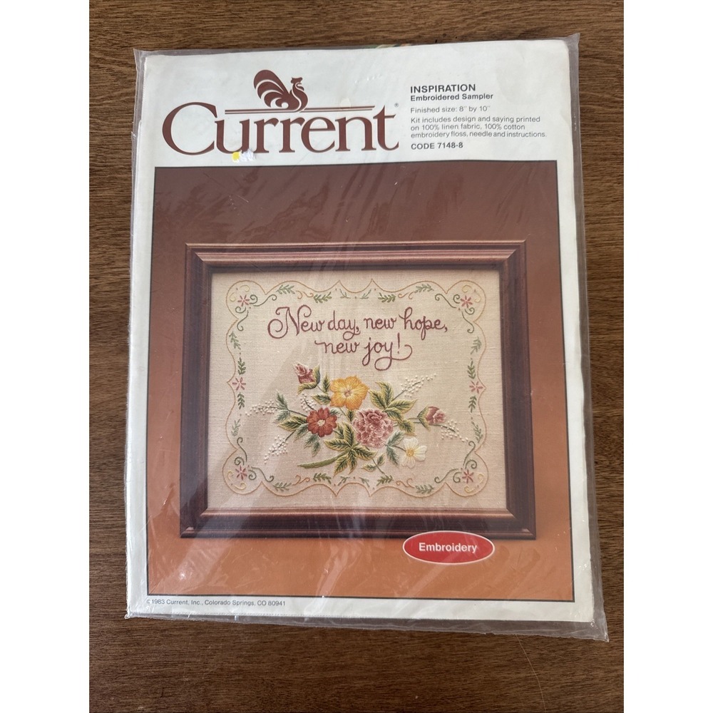 Vintage Inspiration Embroidered Kit #7148-8 New Day New Hope  Current Sealed Kit